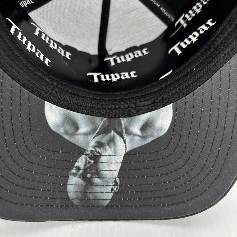 2pac 90s Embroidered Mesh Snapback Trucker Hat Black Lids Exclusive Retro Cap